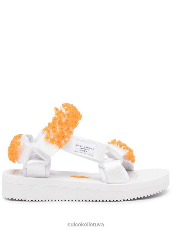 SUICOKE cecilie bahnsen x depa-v2cb-2 balta/oranžinė FDJ8F15 unisex sandalai