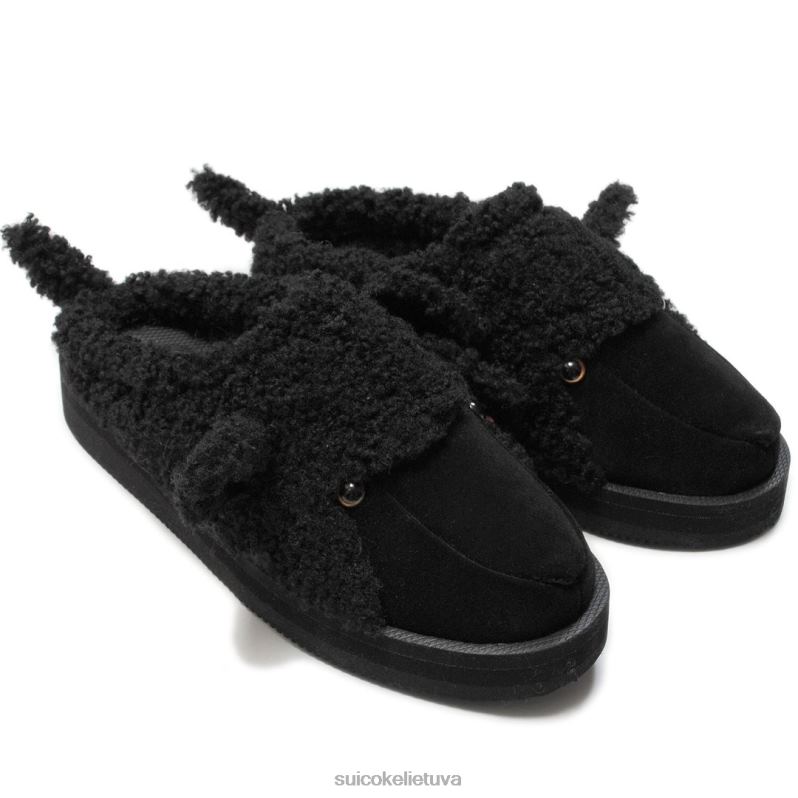 SUICOKE dvigubos x gyvulinės šlepetės juodas FDJ8F55 unisex skaidres